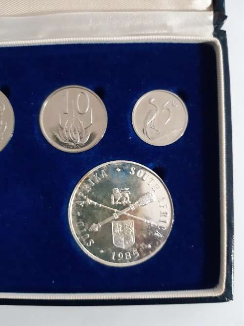 South African 1985 Proof Coin Set (SILVER) set in SA Mint box